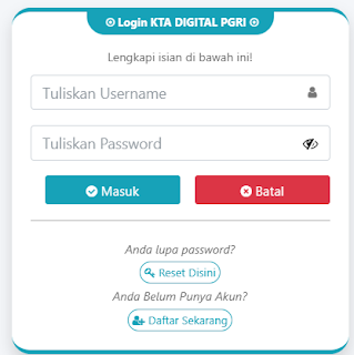 Register PGRI Metro - Persatuan Guru Republik Indonesia Cabang Metro